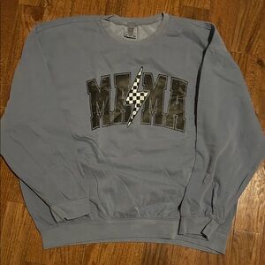 Comfort Colors Blue 'MAMA' Sweatshirt